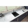 Ruvati 18x20in. epiGranite Drop-in Topmount Granite Composite Single Bowl Wet Bar Prep Sink Midnight Black RVG1018BK